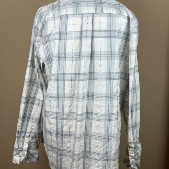 Banana Republic Cotton Plaid button front shirt - Picture 3 of 4